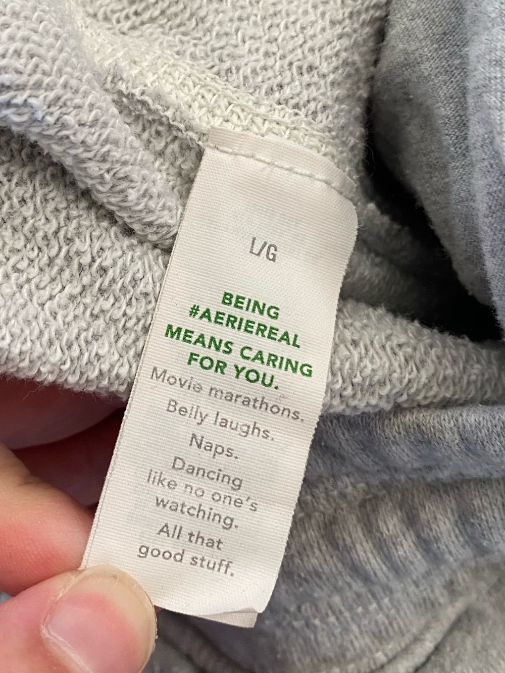 Aerie Oversized Grey Jogger Sweatpants - Picture 4 of 6